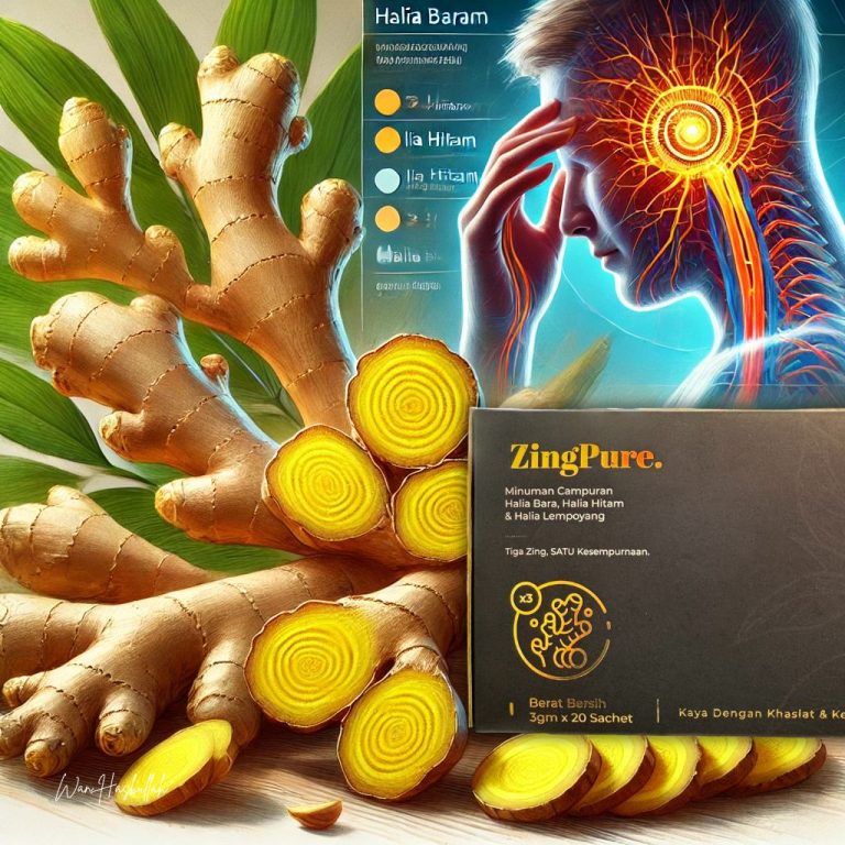 ZingPure: Kajian dan Khasiat Halia untuk Tekanan Darah & Migrain