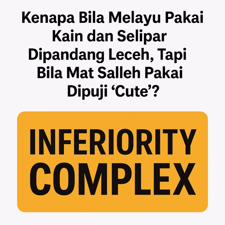 Nampak Lawak, Bila Melayu Pakai Kain dan Selipar Dipandang Leceh, Tapi Bila Mat Salleh Pakai Dipuji “Cute”