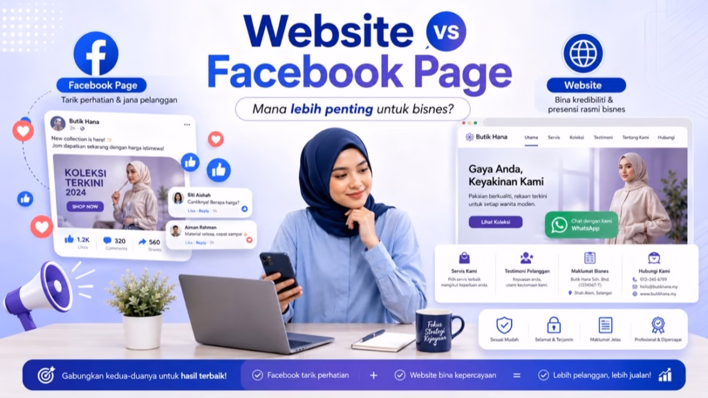 Website vs Facebook Page: Mana Lebih Penting Untuk Bisnes?